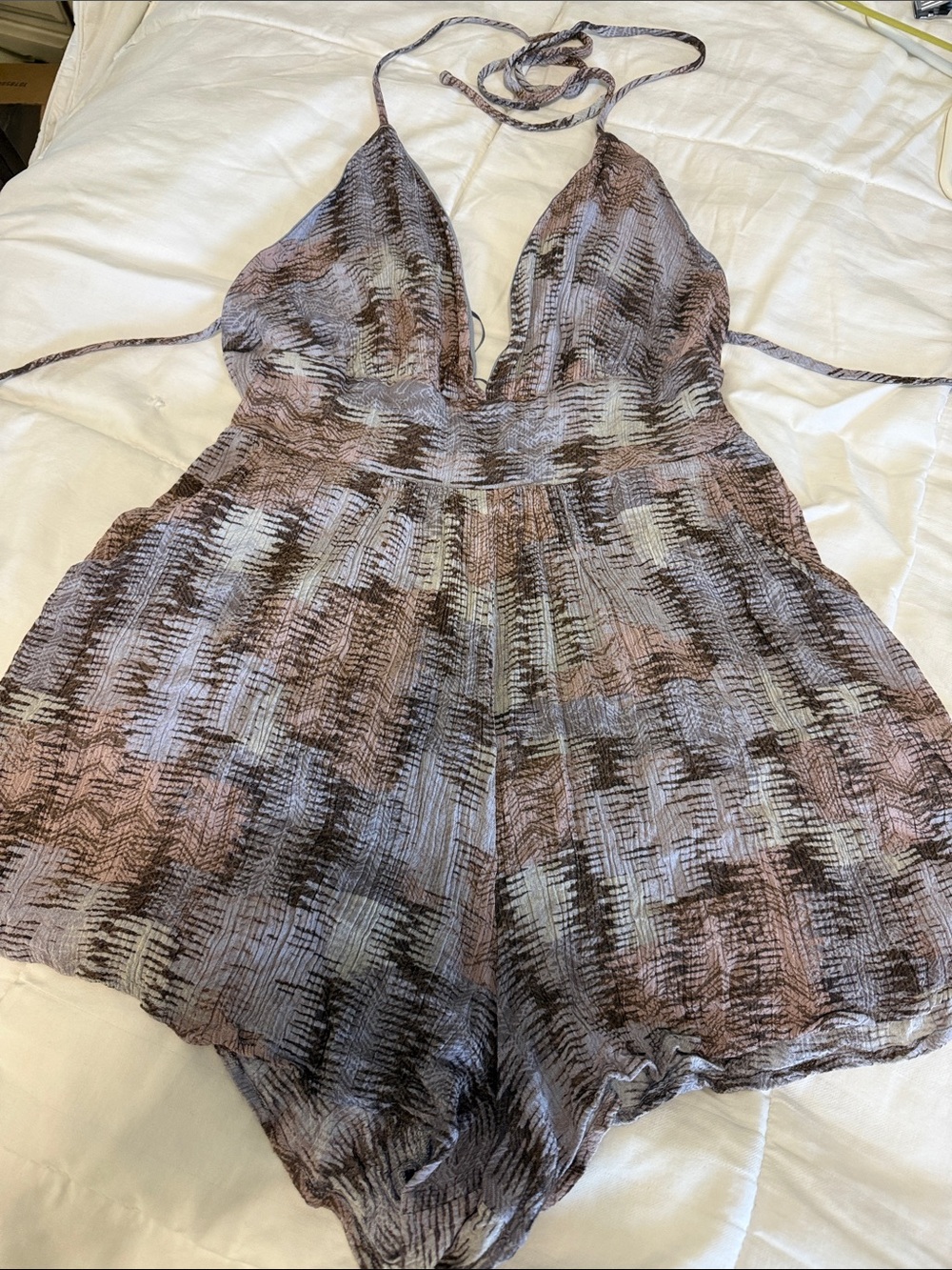Lovely Day Brown and Cream Printed Maxi Dress